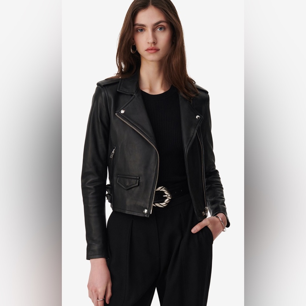IRO Ashville Black Leather Biker Jackets